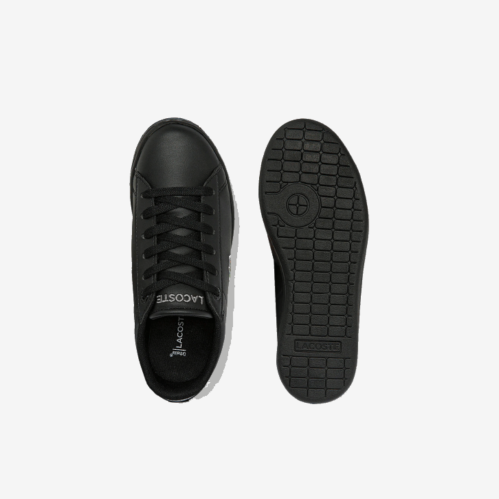 crianças Lacoste preto 02h tênis sintético carnaby evo bl 08D03227