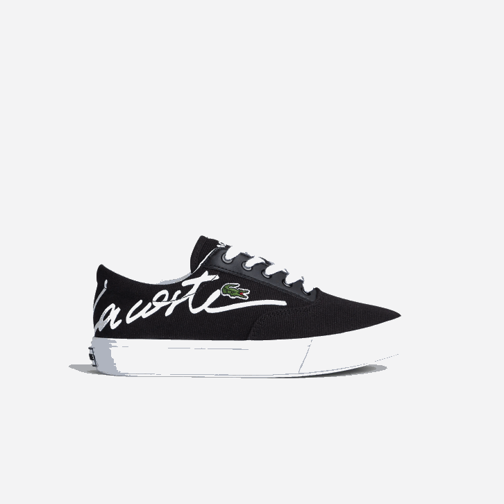 crianças Lacoste preto e branco 312 tênis de tecido de renda jump serve 08D03305
