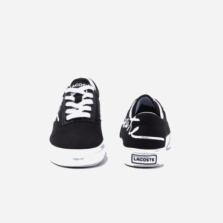 crianças Lacoste preto e branco 312 tênis de tecido de renda jump serve 08D03305