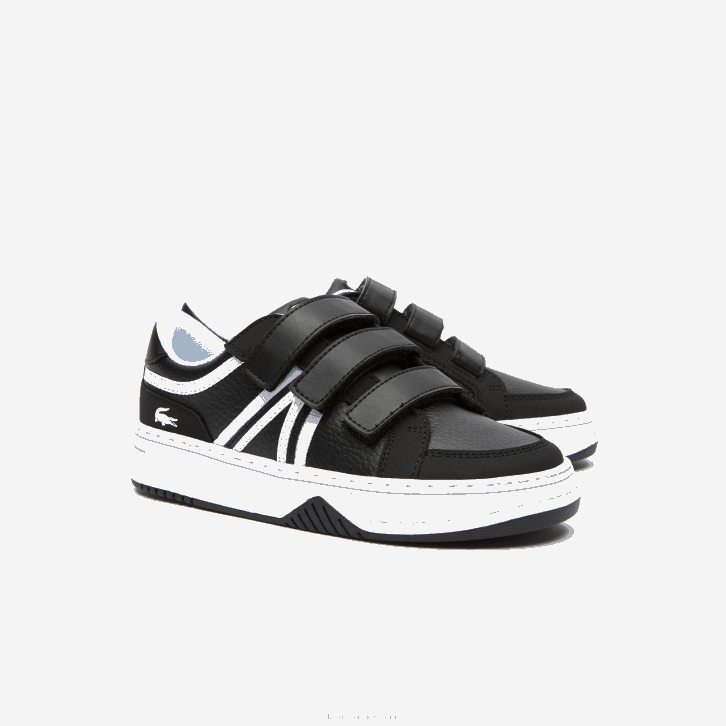 crianças Lacoste preto e branco 312 tênis sintético l001 08D03259