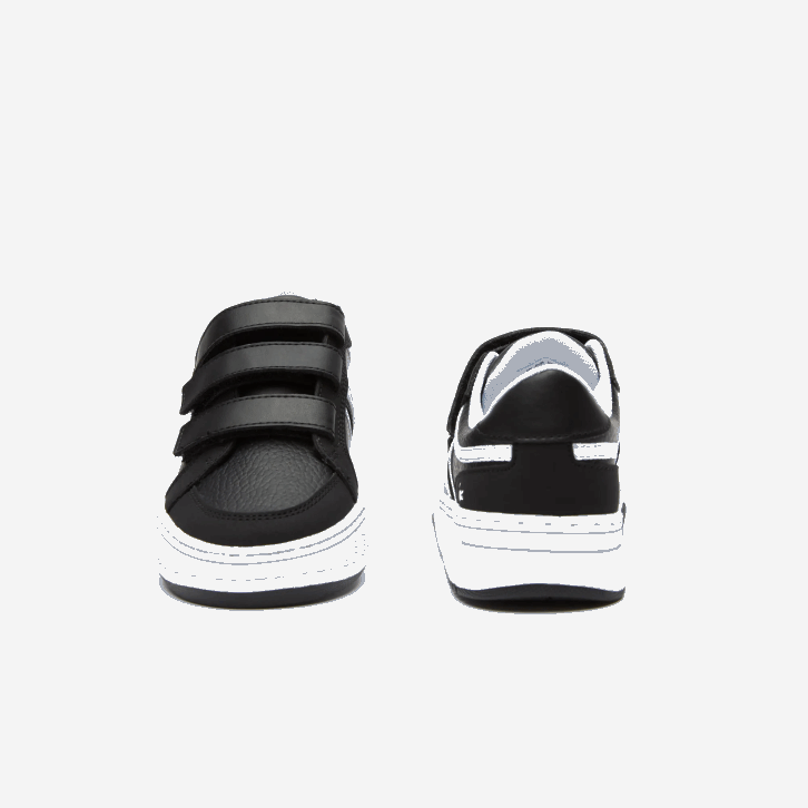 crianças Lacoste preto e branco 312 tênis sintético l001 08D03259