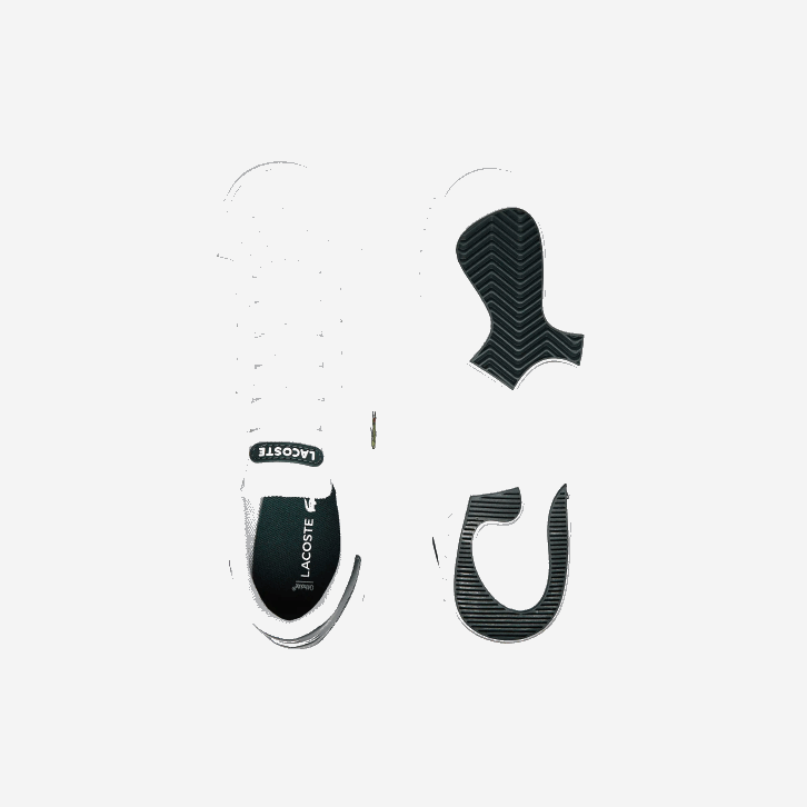 juniores Lacoste branco e verde escuro 1r5 tênis sintético twin serve 08D03320