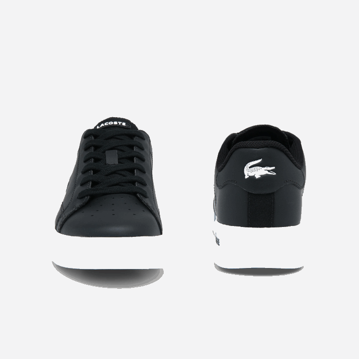 juniores Lacoste preto e branco 312 tênis sintético twin serve 08D03319