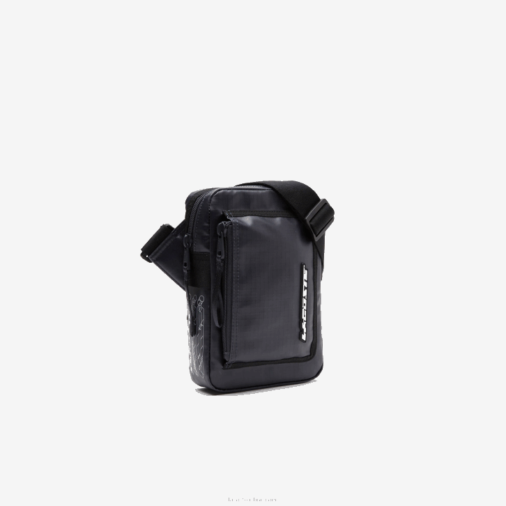homens Lacoste azul nuit noir m20 bolsa com detalhe em contraste com zíper 08D01963