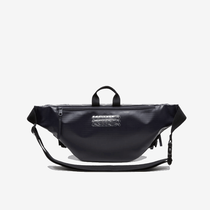 homens Lacoste azul nuit noir m20 bolsa de cintura com estampa de logo 08D01951