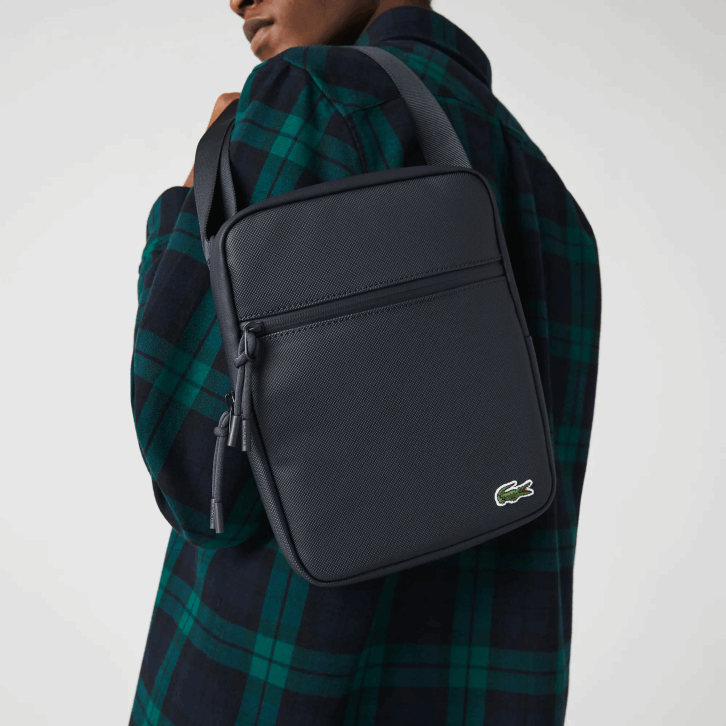 homens Lacoste eclipse b88 lcst bolsa cruzada petit pique com zíper médio 08D02012
