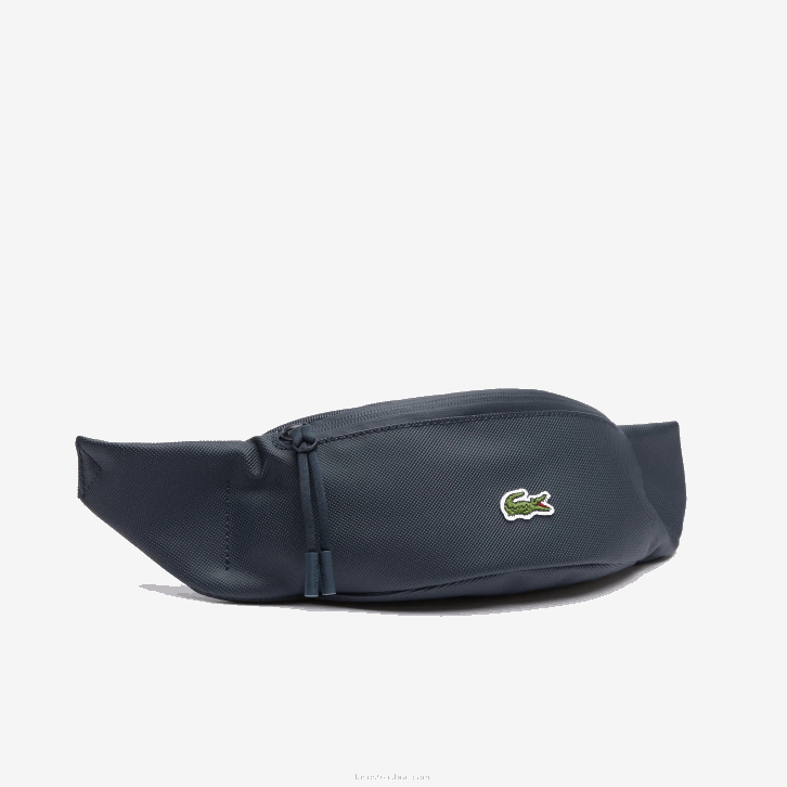 homens Lacoste eclipse b88 pochete com zíper em lona revestida lcst 08D02066