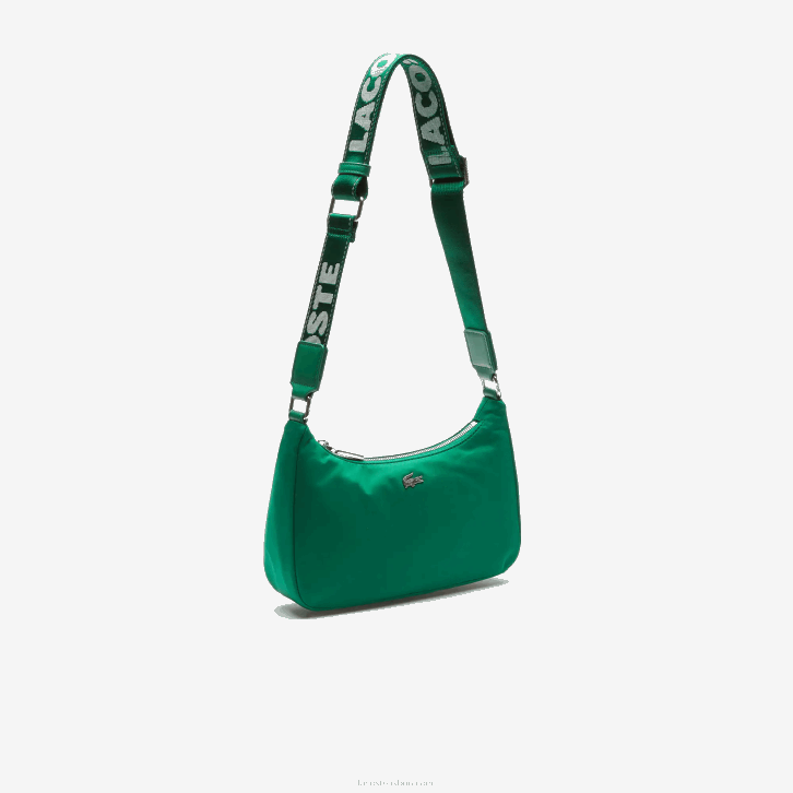 homens Lacoste estival blanc j28 bolsa de ombro de nylon com alça de crocodilo de metal 08D02019