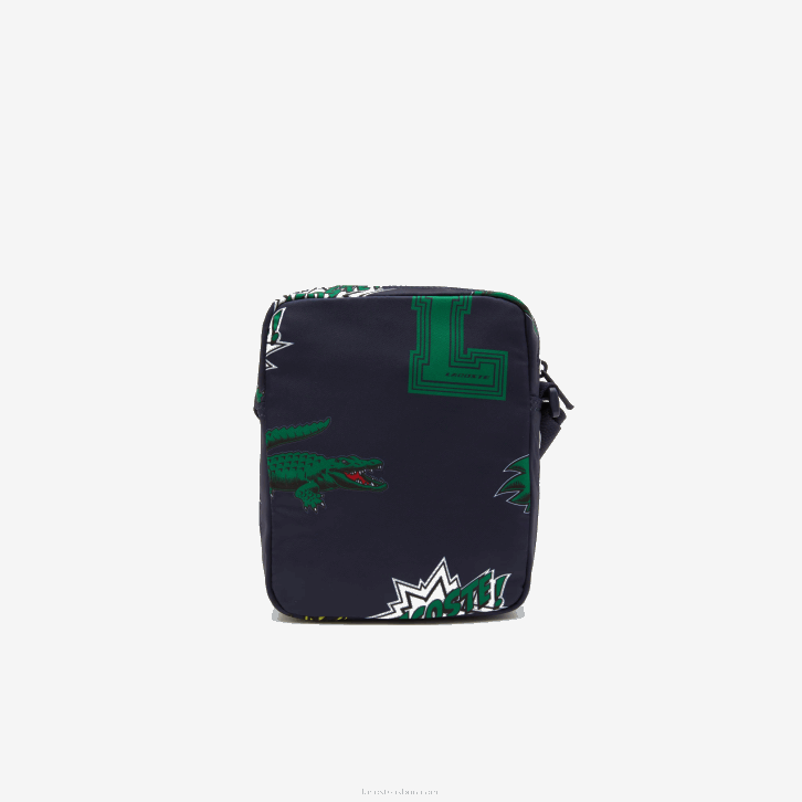 homens Lacoste fuzileiro naval 166 crocodilo l25 bolsa de câmera vertical com estampa de quadrinhos 08D02092