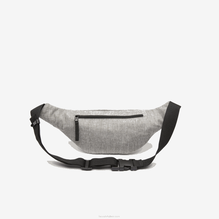 homens Lacoste gris china a39 bolsa de cinto de fibra reciclada 08D02005