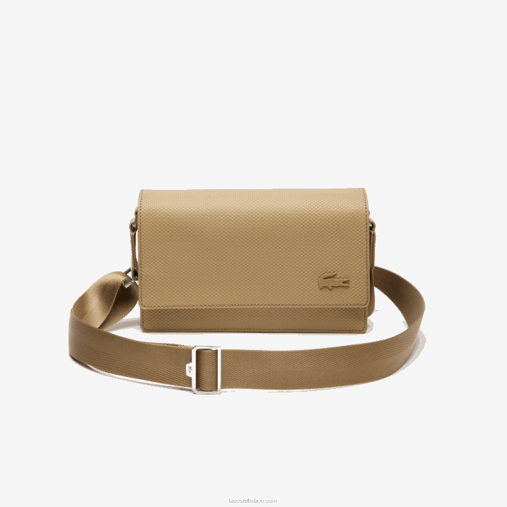 homens Lacoste leão l32 Bolsa com aba de couro de bezerro chantaco 08D01969