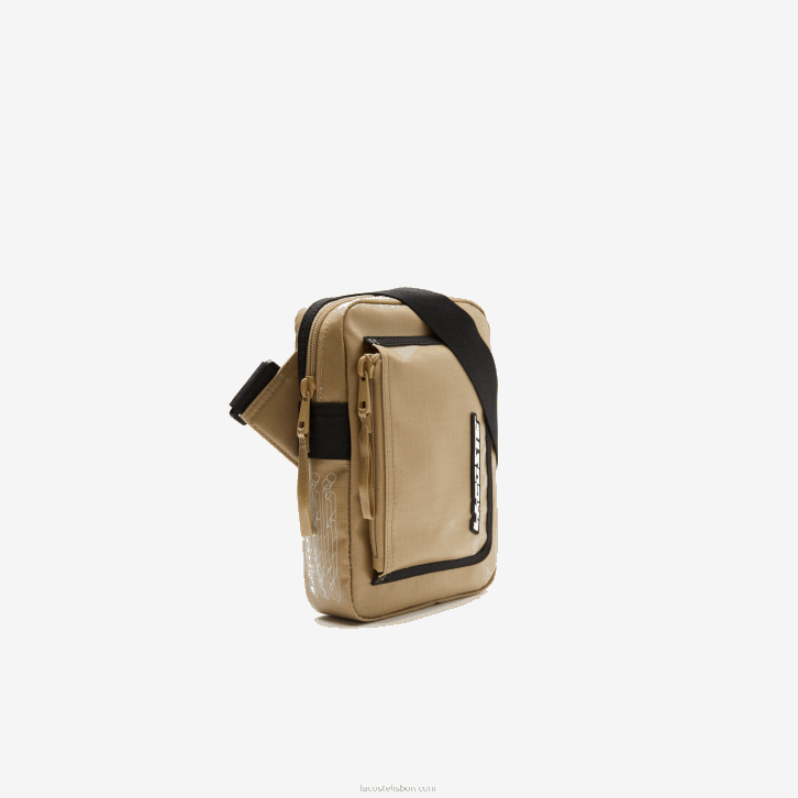 homens Lacoste leão noir m21 bolsa com detalhe em contraste com zíper 08D01962