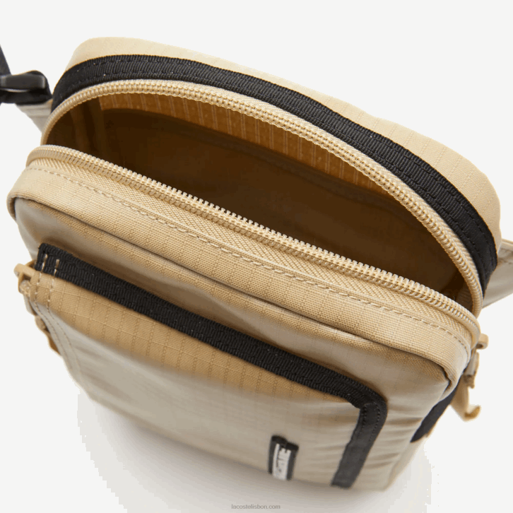 homens Lacoste leão noir m21 bolsa com detalhe em contraste com zíper 08D01962