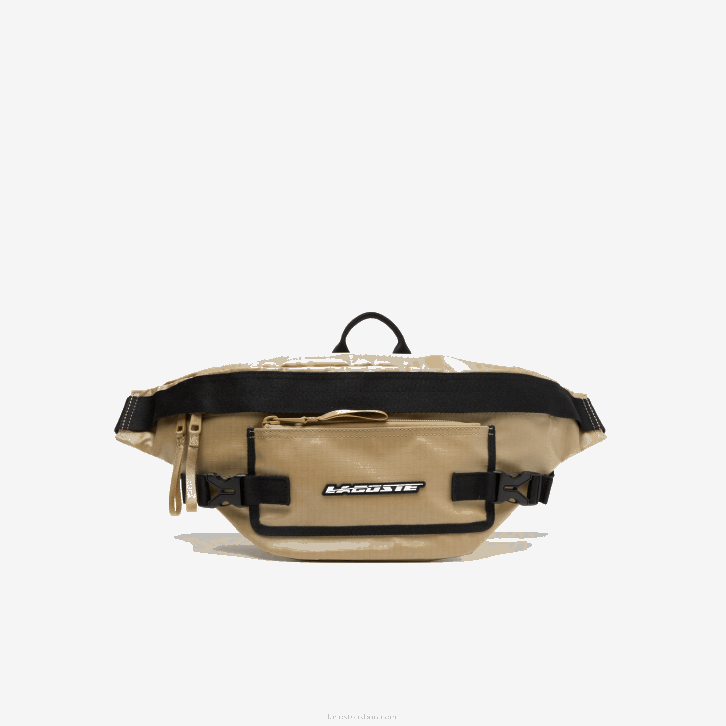 homens Lacoste leão noir m21 bolsa de cintura com estampa de logo 08D01950