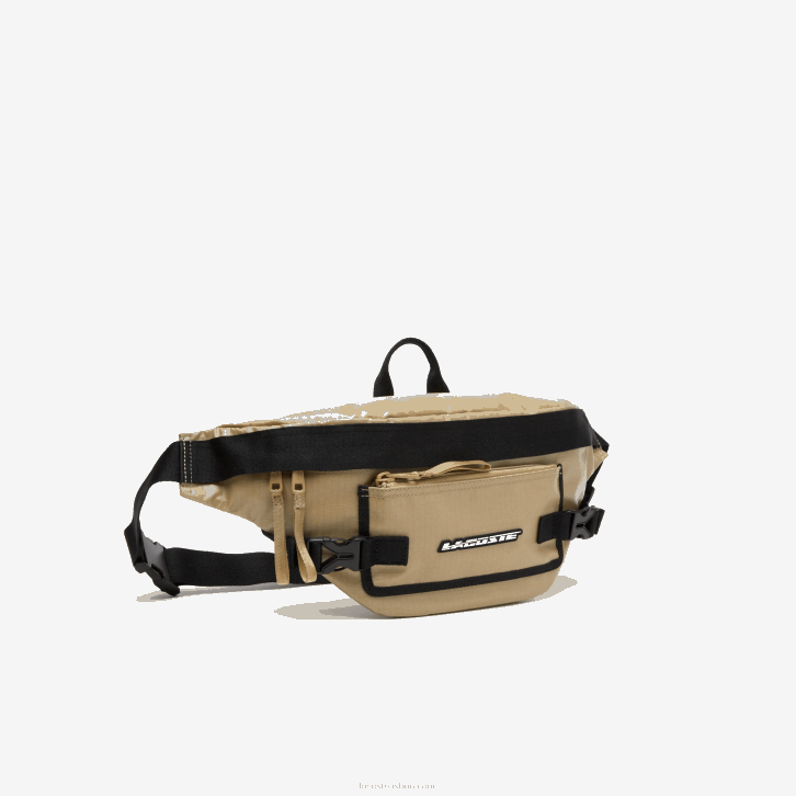 homens Lacoste leão noir m21 bolsa de cintura com estampa de logo 08D01950
