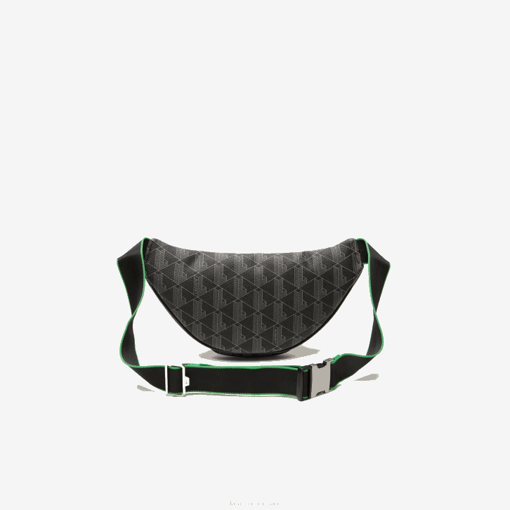 homens Lacoste mono noir gris estragon l83 bolsa de cintura com estampa de monograma the blend 08D01949