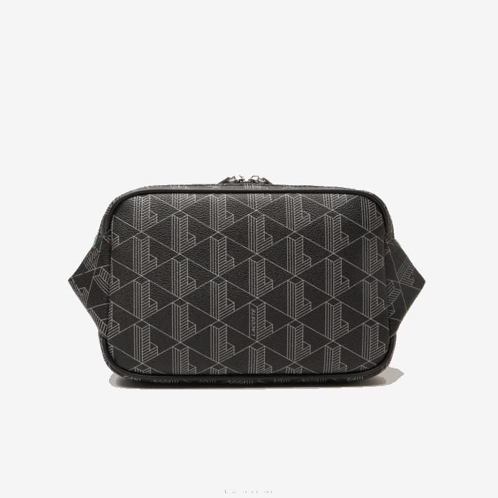 homens Lacoste mono noir gris estragon l83 bolsa transversal com estampa monograma the blend: pequena 08D01961