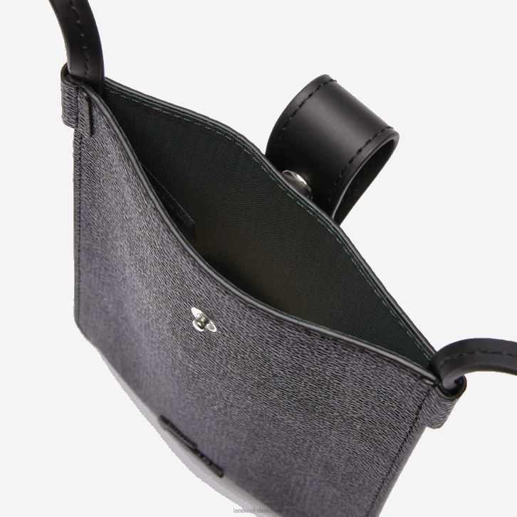 homens Lacoste monograma noir gris h45 bolsa para smartphone em canvas com monograma the blend 08D02037