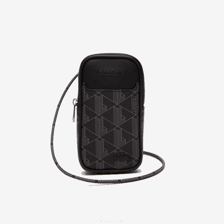 homens Lacoste monograma noir gris h45 suporte para smartphone com estampa de monograma the blend 08D01985