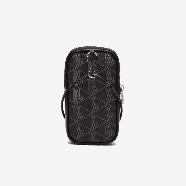homens Lacoste monograma noir gris h45 suporte para smartphone com estampa de monograma the blend 08D01985