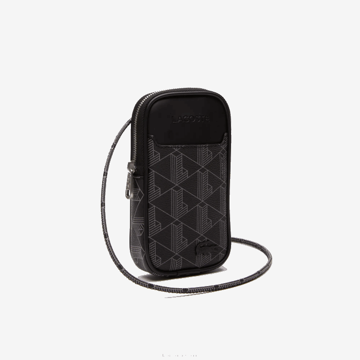 homens Lacoste monograma noir gris h45 suporte para smartphone com estampa de monograma the blend 08D01985