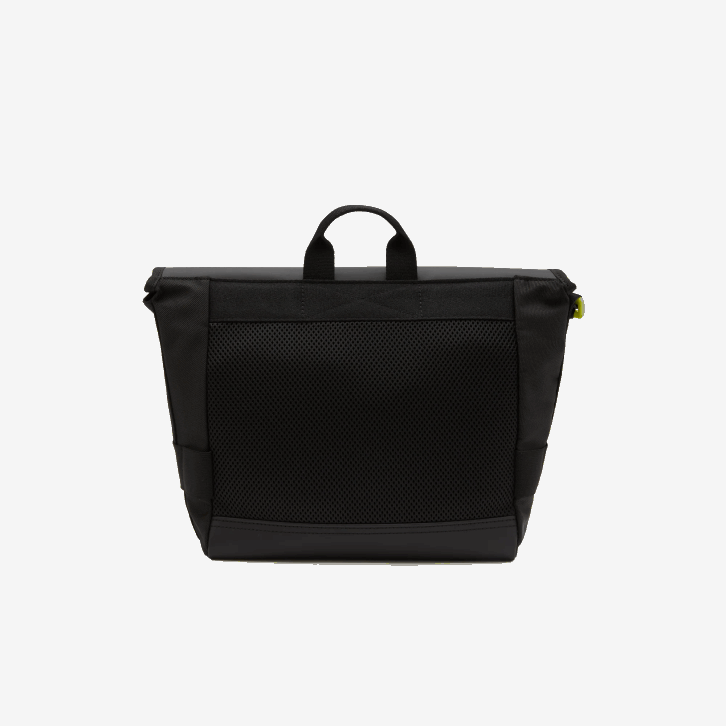 homens Lacoste noir cal k68 bolsa mensageiro repelente de água com impressão de assinatura 08D02036