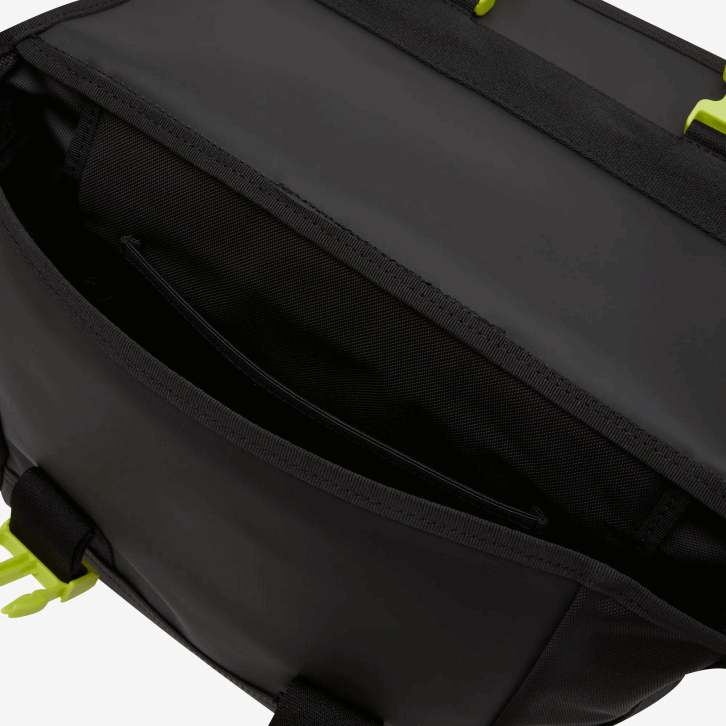 homens Lacoste noir cal k68 bolsa mensageiro repelente de água com impressão de assinatura 08D02036