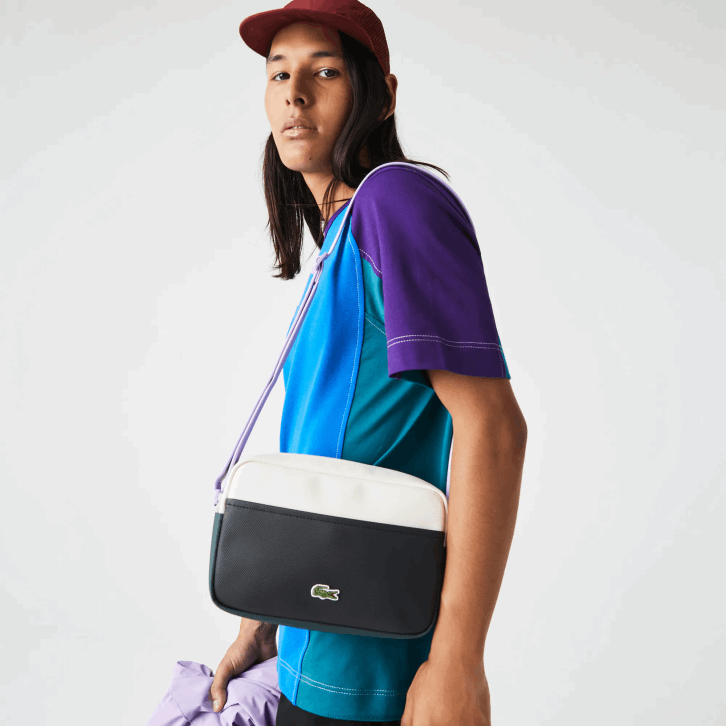 homens Lacoste noir laponie plumagem cyna l19 bolsa crossover color block 08D02110