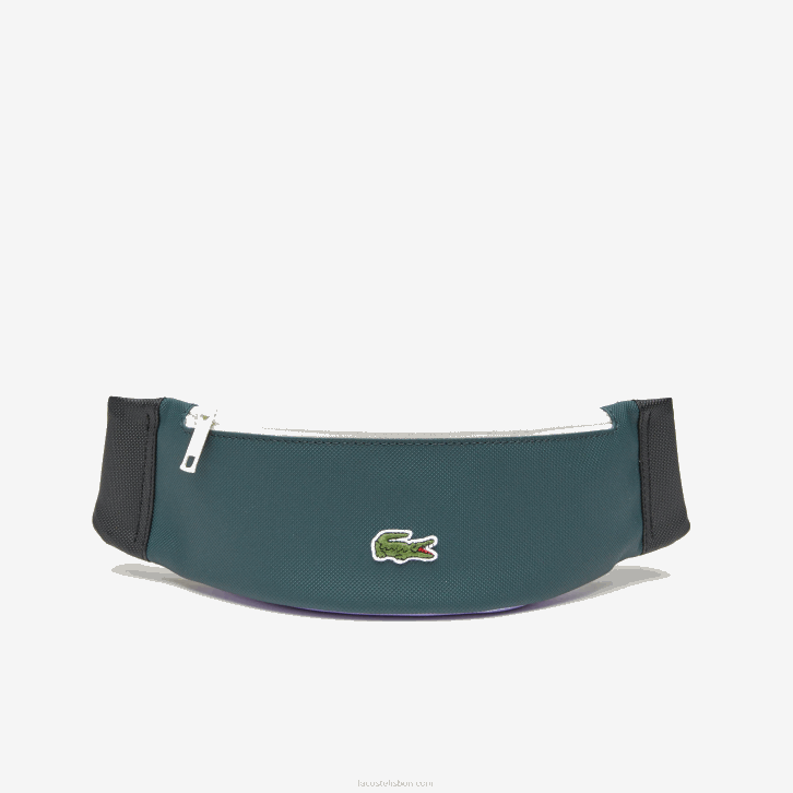 homens Lacoste noir laponie plumagem cyna l19 bolsa de cintura com efeito patchwork 08D02061