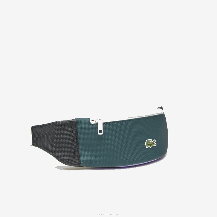 homens Lacoste noir laponie plumagem cyna l19 bolsa de cintura com efeito patchwork 08D02061