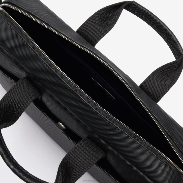 homens Lacoste preto 000 bolsa clássica petit pique para computador 08D02027