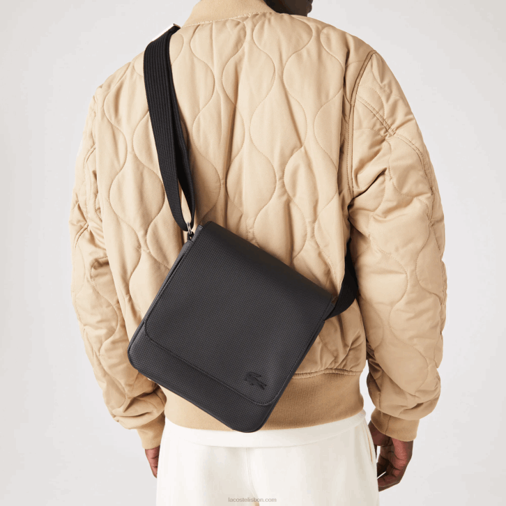 homens Lacoste preto 000 bolsa clássica petit piquet 08D02010