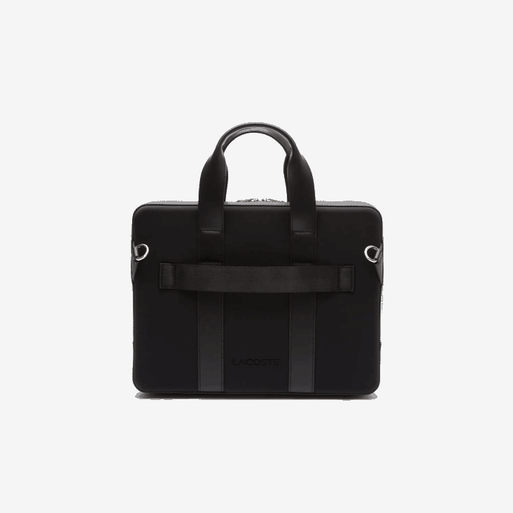 homens Lacoste preto 000 bolsa de computador extra fina em couro pique chantaco 08D02074