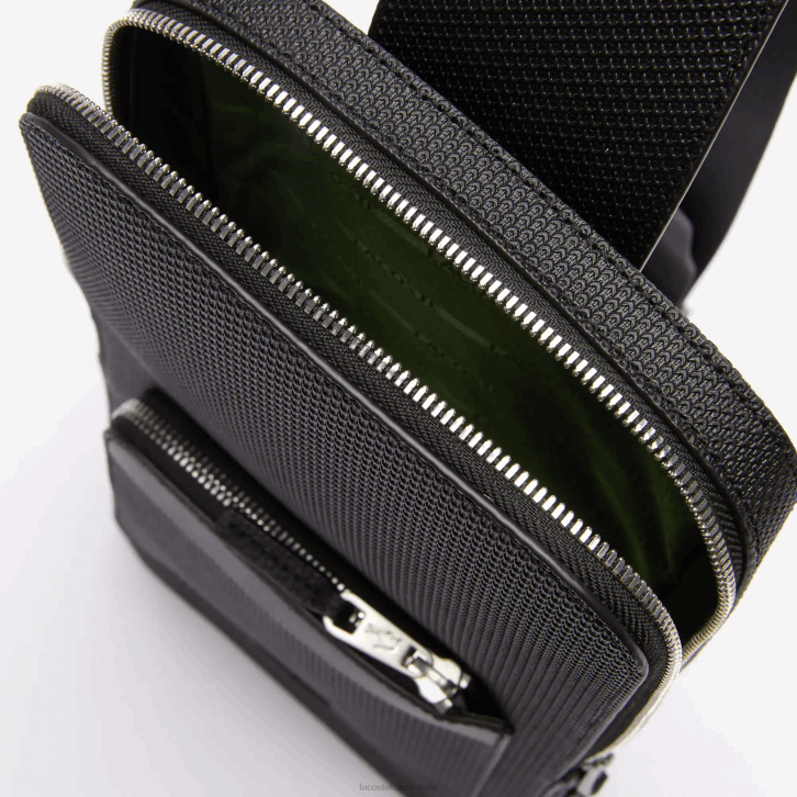homens Lacoste preto 000 bolsa de couro chantaco confortável 08D02014