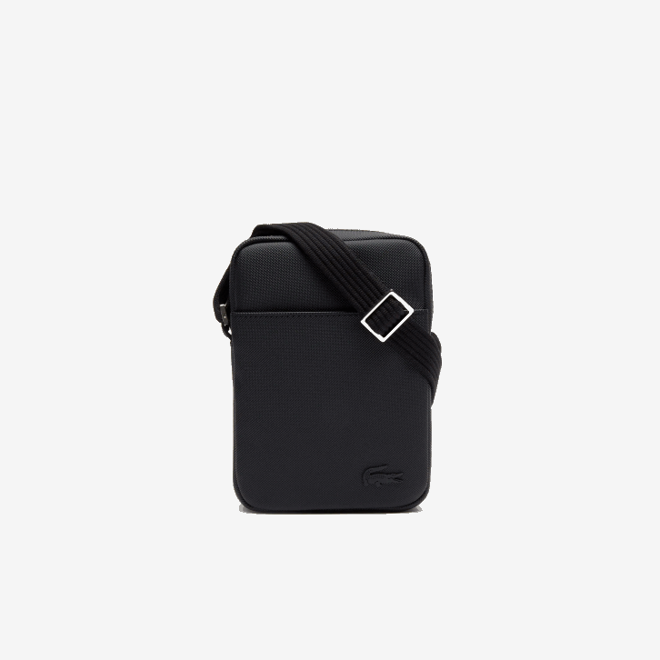 homens Lacoste preto 000 clássica bolsa petit pique vertical com zíper 08D02023