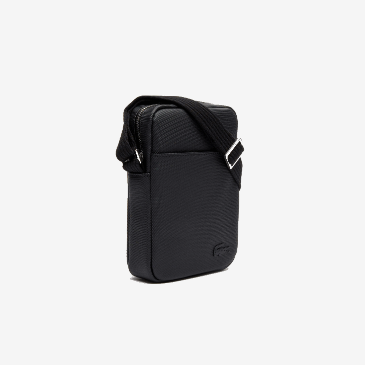 homens Lacoste preto 000 clássica bolsa petit pique vertical com zíper 08D02023
