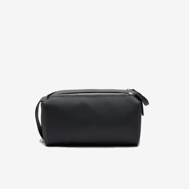 homens Lacoste preto 000 clássico kit de higiene petit pique com zíper duplo 08D02053