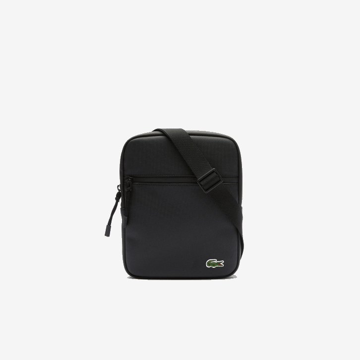 homens Lacoste preto 000 lcst bolsa cruzada petit pique com zíper médio 08D02013