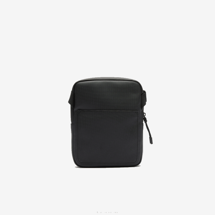 homens Lacoste preto 000 lcst bolsa cruzada petit pique com zíper médio 08D02013
