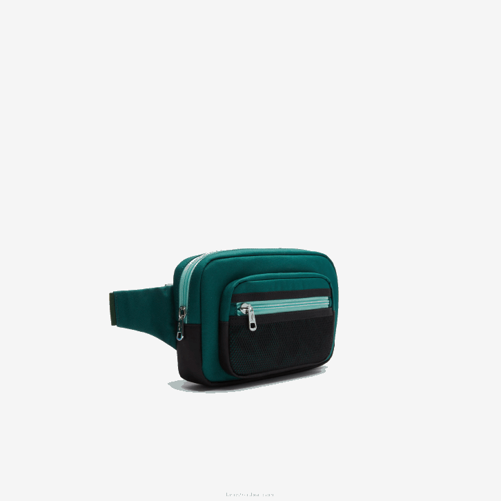 homens Lacoste swing vert 132 espirulina h47 pochete de lona com detalhes de contraste de roupa l 08D02040