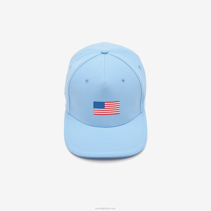 homens Lacoste azul 5r4 boné ajustável da bandeira americana do esporte da taça dos presidentes 08D02332