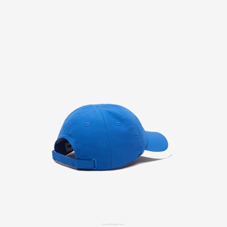 homens Lacoste azul branco ar6 boné leve com borda de contraste esportivo 08D02188