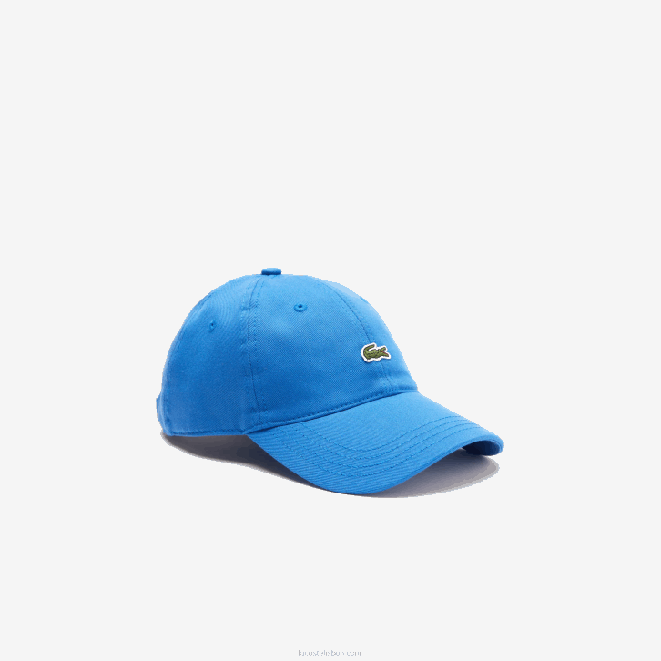 homens Lacoste azul kxb boné de sarja de algodão orgânico 08D02148