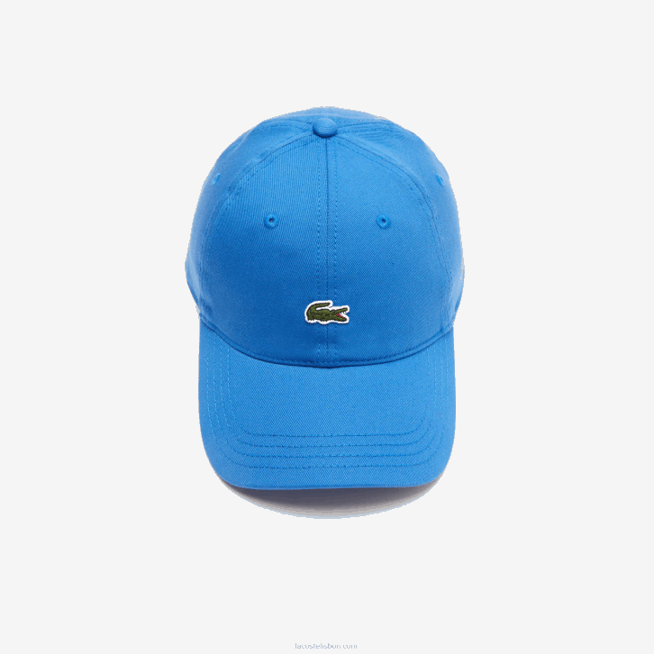 homens Lacoste azul kxb boné de sarja de algodão orgânico 08D02148