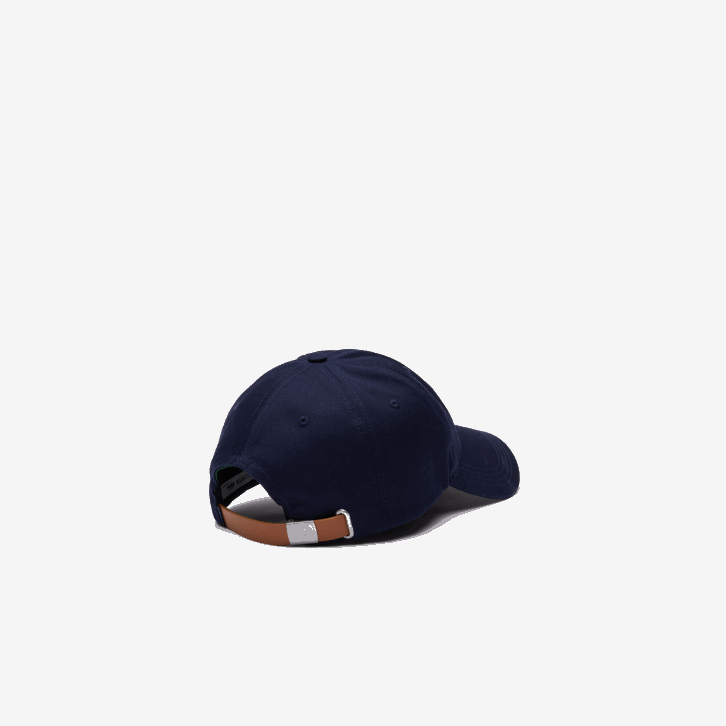 homens Lacoste azul marinho 166 alça contrastante e gorro oversized de algodão crocodilo 08D02233