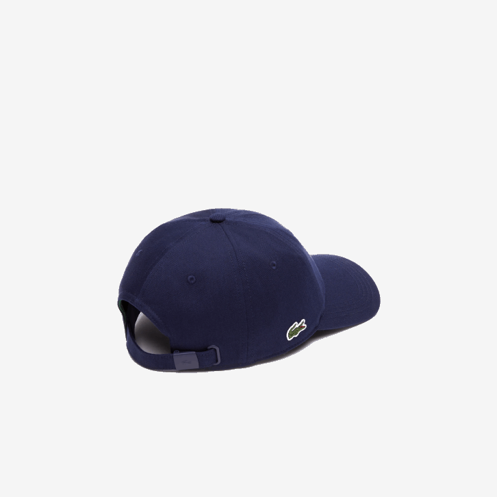 homens Lacoste azul marinho 166 boné de sarja de algodão orgânico 08D02182