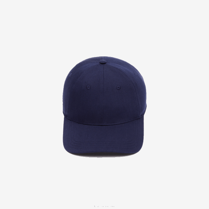 homens Lacoste azul marinho 166 boné de sarja de algodão orgânico 08D02182