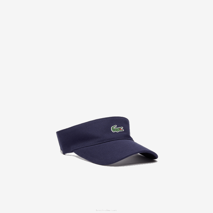 homens Lacoste azul marinho 166 viseira de tênis de pique esportivo e lã 08D02248