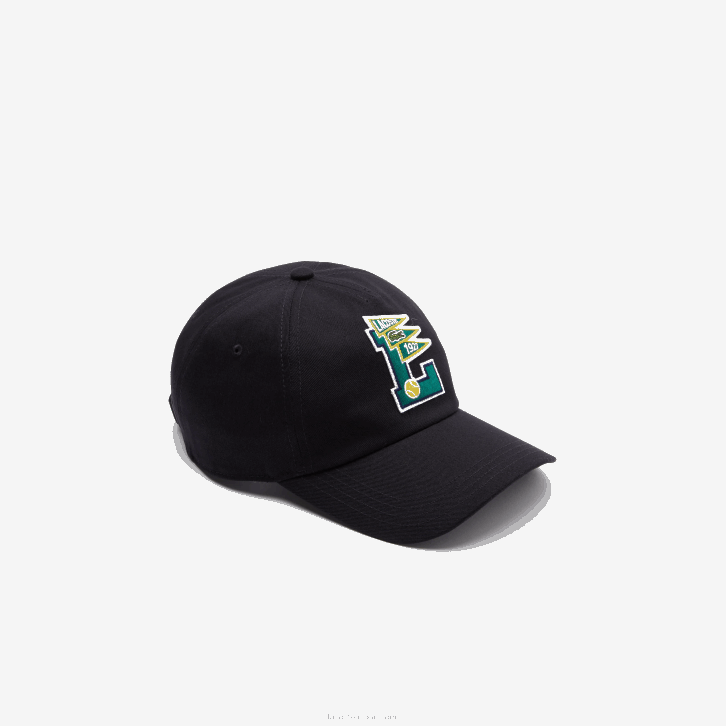 homens Lacoste azul marinho hde flâmulas l gorro de algodão orgânico 08D02301