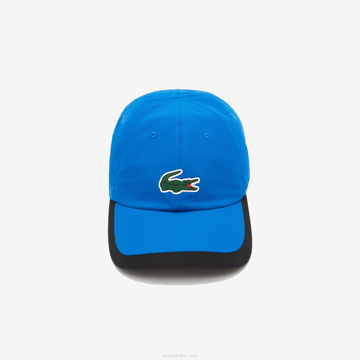 homens Lacoste azul preto 6j4 boné leve com borda de contraste esportivo 08D01933